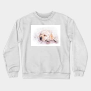 Sleeping lab watercolor Crewneck Sweatshirt